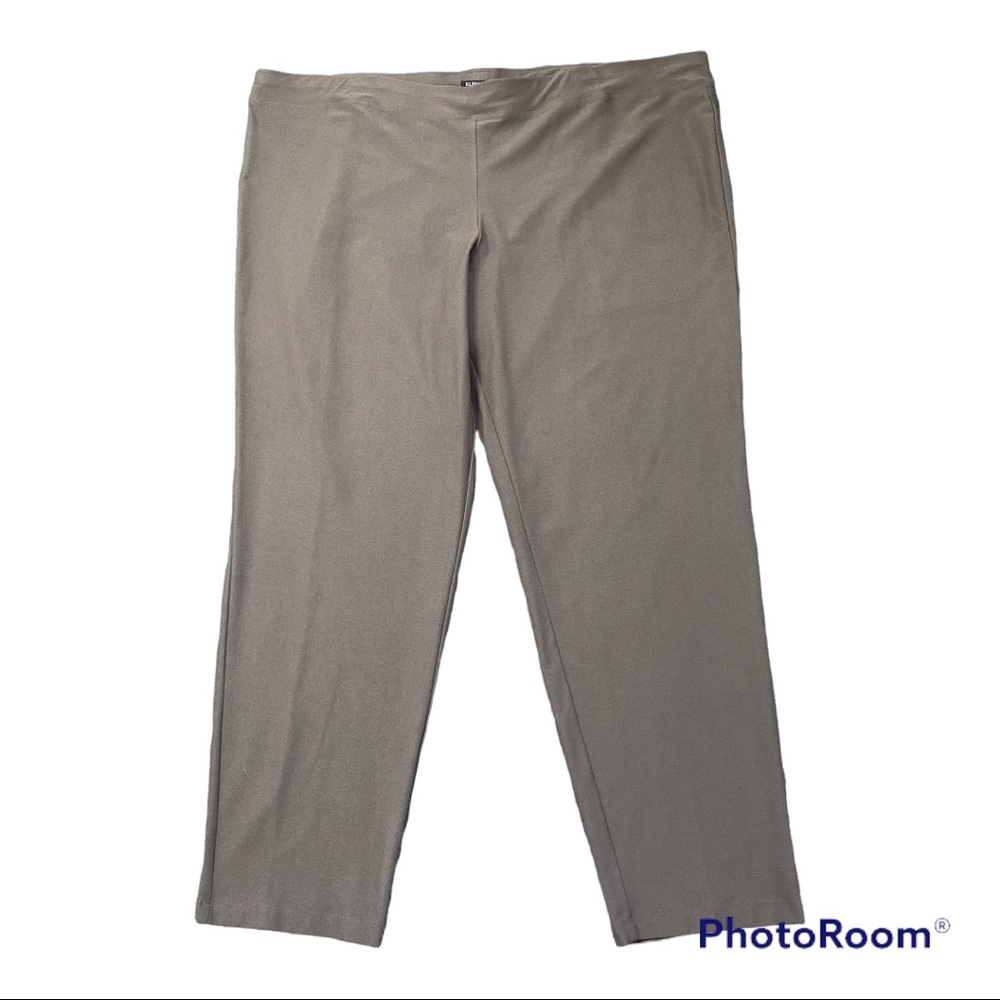 Eileen Fisher Pants Slim Ankle Washable Stretch Crepe 3X Cobblestone NWT - Picture 4 of 11